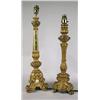 Image 1 : TWO GILTWOOD LAMPS One with mirrored column  Tall