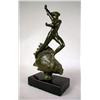 Image 1 : A BRONZE ART NOUVEAU FIGURE OF A WOMAN ON A FISH 
