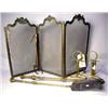 Image 1 : A GROUP OF BRASS HEARTH EQUIPMENT Including, horn