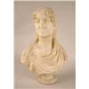 Image 1 : A MARBLE BUST OF A VERTICAL WOMAN on base  12"h (