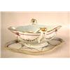 Image 1 : A CHINESE EXPORT DOUBLE-HANDLED OVAL GRAVY BOAT A