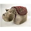 Image 1 : A DOG-FORM UPHOLSTERED FOOTSTOOL 8"h x 15"l