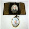 Image 1 : TWO WATERCOLOR PORTRAIT MINIATURES ON IVORY Signe