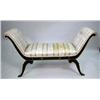 Image 1 : A REGENCY STYLE PARCEL-GILT EBONIZED WINDOW SEAT 