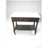 Image 1 : A EMPIRE MAHOGANY MARBLE TOP ONE-DRAWER SERVING T