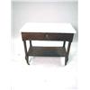 Image 1 : A EMPIRE MAHOGANY MARBLE TOP ONE-DRAWER SERVING T