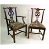 Image 1 : A SET OF FOUR CHIPPENDALE STYLE MAHOGANY DINING C
