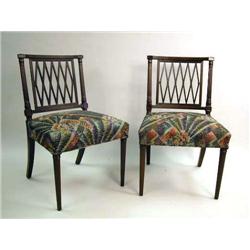 A SET OF SIX FEDERAL STYLE SIDE MAHOGANY CHAIRS s