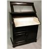 Image 1 : A VICTORIAN EBONIZED OAK MARBLE TOP SERVER lid op