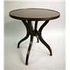 Image 1 : A CIRCULAR BRASS-INLAID MAHOGANY CENTER TABLE chi