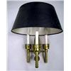 Image 1 : A BRASS PATINATED METAL THREE-LIGHT CHANDELIER El