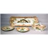 Image 1 : A FLORAL, FISH AND GILT-DECORATED FISH SERVICE CO