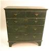 Image 1 : A QUEEN ANNE BLUE/GREEN PAINTED PINE CHEST OF DRA