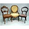Image 1 : THREE VICTORIAN CARVED SIDE CHAIRS Probably Ameri