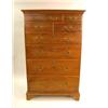 Image 1 : A LATE CHIPPENDALE FIGURED WALNUT TALL CHEST OF D