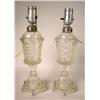 Image 1 : A PAIR OF COLORLESS GLASS FLUID LAMPS Massachutse