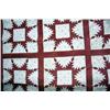 Image 1 : A GROUP OF THREE WHITE-AND-RED CHINTZ PATCHWORK Q