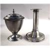 Image 1 : A PEWTER CANDLESTICK