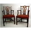 Image 1 : A PAIR OF GEORGE III STYLE MAHOGANY ARMCHAIRS