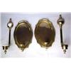 Image 1 : TWO PAIRS OF BRASS SCONCES 15"l