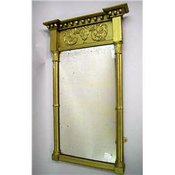 A FEDERAL CARVED GILTWOOD LOOKING GLASS Probably 