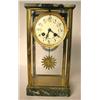 Image 1 : A CONTINENTAL STYLE GLASS AND MARBLE MANTLE CLOCK