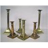 Image 1 : TWO PAIR OF CAST-BRASS AND ONE PAIR OF BELL METAL