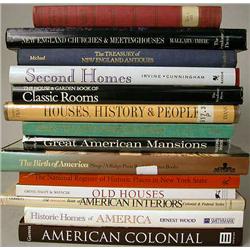 A GROUP OF BOOKS ON AMERICAN INTERIORS, ANTIQUES,