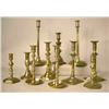 Image 1 : A GROUP OF ELEVEN ASSORTED CAST-BRASS CANDLESTICK