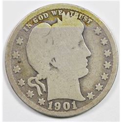1901-S BARBER QUARTER