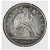 Image 1 : 1861 SEATED HALF DOLLAR