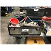 Image 1 : TOOL BOX WITH GREASE GUNS AND ASSORTED CONTENT