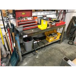 24" X 72" 2 TIER METAL WORK BENCH WITH VICE GRIP