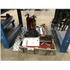 Image 1 : BIT OF ASSORTED TOOLS, FIRE EXTINGUISHERS, ELECTRIC MOTOR & HAND SAWS
