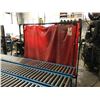 Image 1 : 2 RED WELDING SCREENS & JANITORIAL CABINET WITH CONTENTS