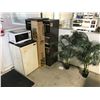 Image 2 : PLANTS, DESK, 2 FILE CABINET, BAR FRIDGE & MICROWAVE