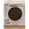 Image 1 : 1919 Great Britain One Penny Nice Early British Coin