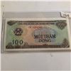 Image 1 : Uncirculated VIETNAM 1991 100 DONG Bank Note Serial CM0564269
