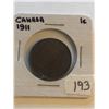 Image 1 : 1911 Canada Large One Cent in Nice Vintage Holder