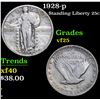 Image 1 : 1928-p . . Standing Liberty Quarter 25c Grades vf+