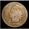 Image 2 : 1866 . . Indian Cent 1c Grades vg, very good