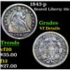 Image 1 : 1843-p . . Seated Liberty Dime 10c Grades vf details