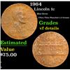 Image 1 : 1964 Mint Error Ultra Thin Planchet 1.3 Grams Lincoln Cent 1c Grades vf details