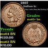 Image 1 : 1897 Nice Luster Some Red Peeking Through . Indian Cent 1c Grades Select+ Unc BN