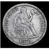 Image 2 : 1870-p Large Stars . Seated Liberty Dime 10c Grades vf++