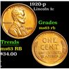 Image 1 : 1920-p . . Lincoln Cent 1c Grades Select Unc RB