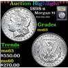 Image 1 : ***Auction Highlight*** 1898-s Semi Key Date . Morgan Dollar $1 Graded Select Unc By USCG (fc)