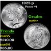 Image 1 : 1925-p . . Peace Dollar $1 Grades Choice+ Unc