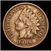 Image 2 : 1908 . . Indian Cent 1c Grades Select AU