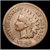 Image 2 : 1886 TY1 Scarce Date . Indian Cent 1c Grades f, fine